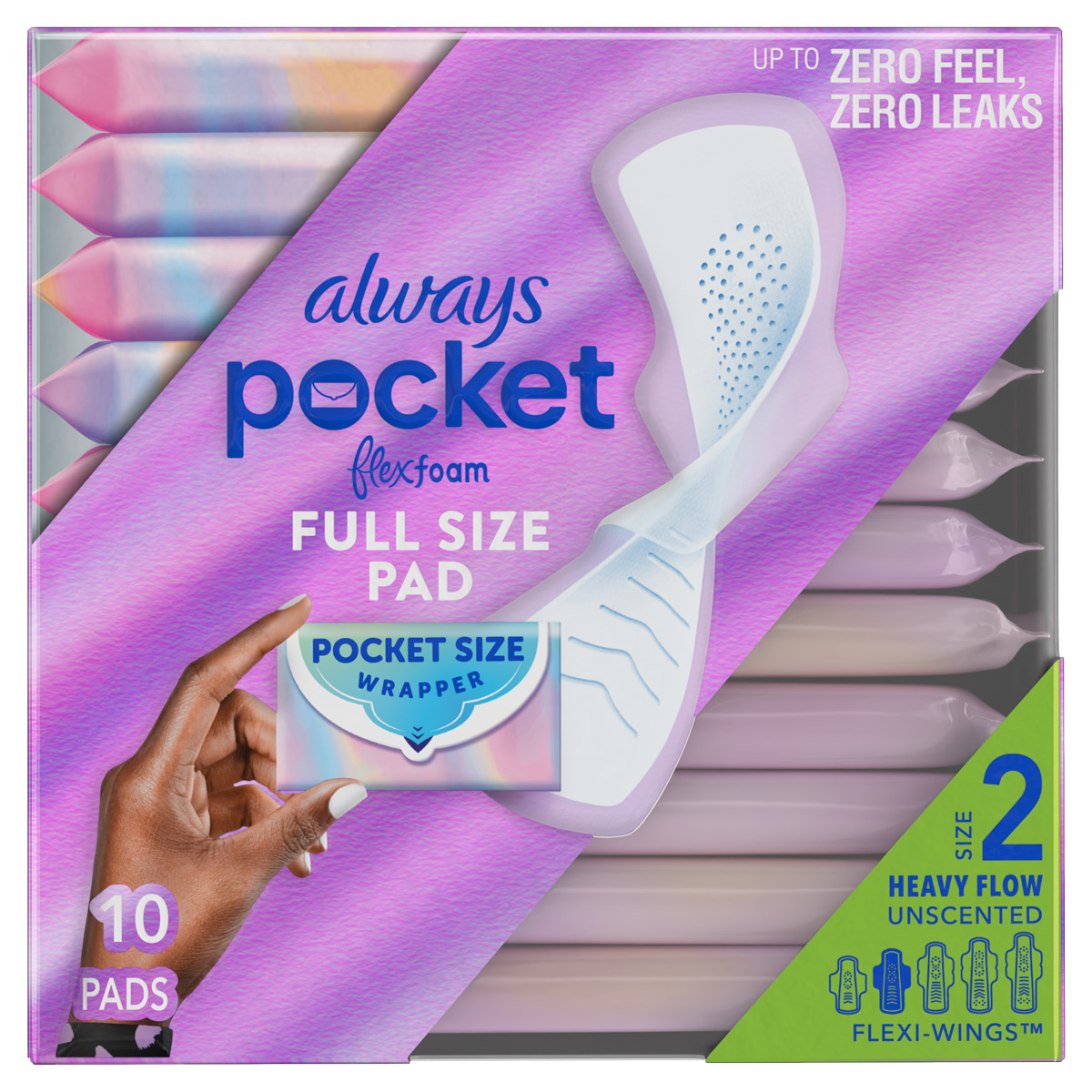 Always-Pocket-Flexfoam-Pads_-Size-2_-Heavy-Flow_-with-Wings